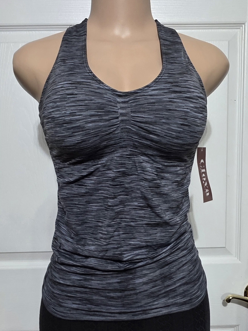 Gray Space-Dyed Racerback Performance Tank